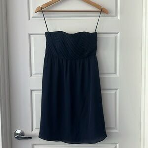 Alice and Olivia Silk Navy Blue Dress